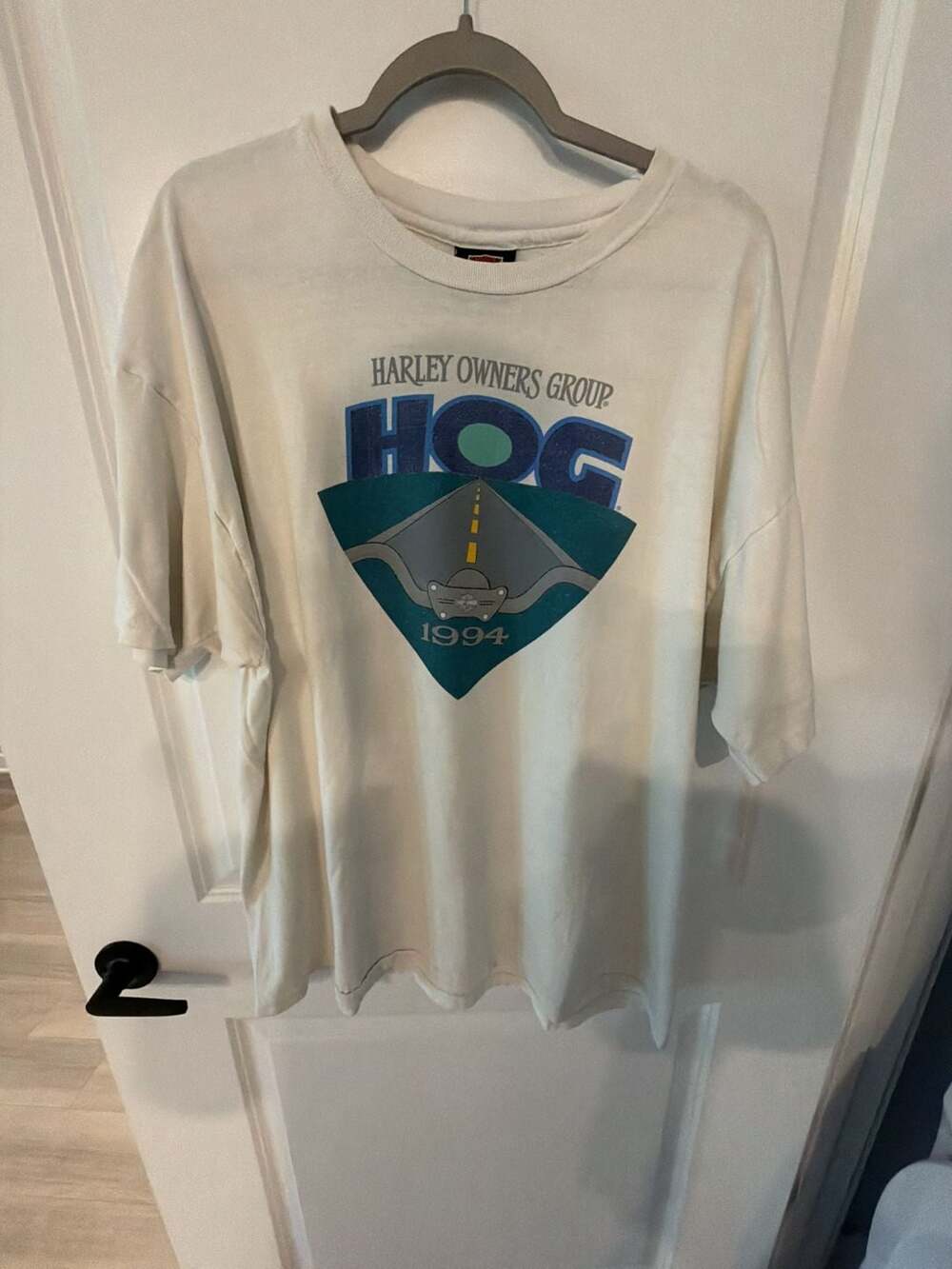 Harley Davidson 1994 HOG T-Shirt White Vintage Single Stitch Motorcycle